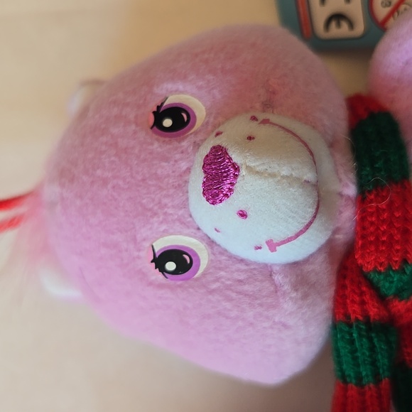 NWT Vtg 2005 Care Bears Mini Plush Ornament Giftbag Cheer Bear Best Friend Bear - Picture 8 of 11